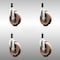 Service Caster 5 Inch 316SS High Temp Glass Filled Nylon 7/8 Inch Expanding Stem Caster Set SCC-SS316EX20S514-GFNSHT-78-4 - alternate 1